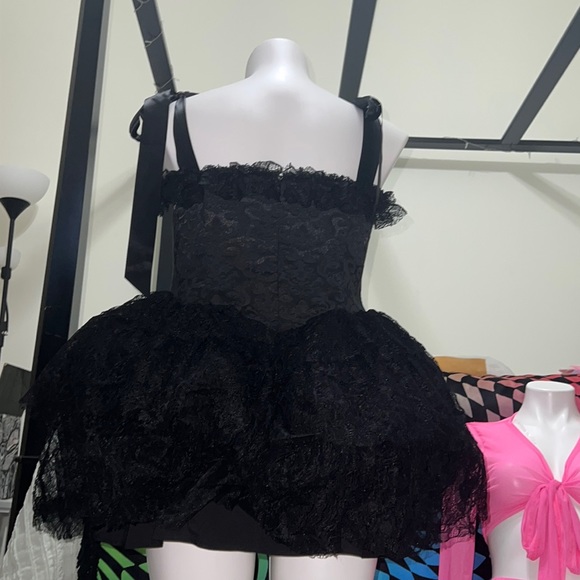 LOLITA GOTHIC BLACK DRESS - Picture 2 of 2